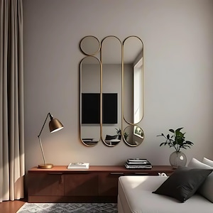Modern Mirror Set: Elegant Wall Decor, 5 Piece