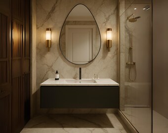 Asymmetrical Wall Mirror: Modern Home Decor, Irregular Design