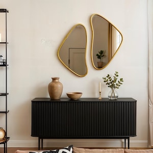 Asymmetrical Wall Mirror Set: Irregular Modern Home Decor