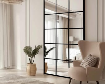 Arched Window Full-Length Mirror: Elegant Decorative Wall Mirror
