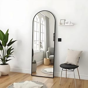 Arched Floor Mirror - Arched Big Wall Mirror - Full Length Mirror Standing Hanging Mirror - Modern Arch Floor Mirror - Arched Leaning Mirror