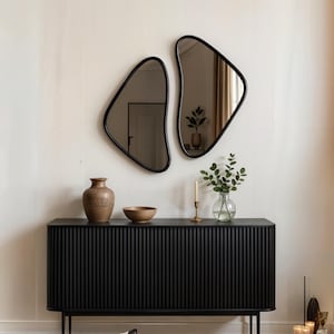 Asymmetrical Wall Mirror Set: Modern Home Decor