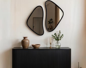 Ensemble de miroirs muraux asymétriques : décoration d'intérieur moderne