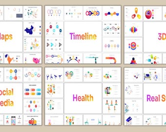 Editable Infographic Templates, PowerPoint Slides, Business & Marketing (Digital Download)