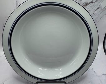 Dansk Bistro Rim Soup Bowl Christianshavn Blue - White Blue Band Portugal