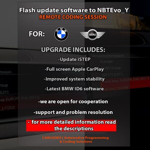 BMW NBTEvo ID5/ID6 Software Update to NBTEvo_Y + Full screen Apple CarPlay