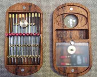10 Point Spacer - multi-point divider, for luthiers, leather-workers, and craftspeople : in kwila hardwood case