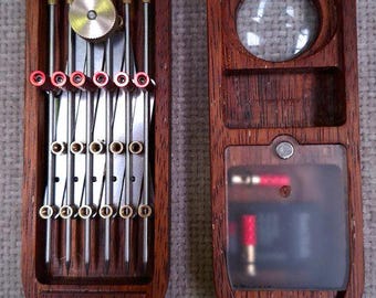 6 Point Spacer - multi-point divider, for luthiers, leather-workers, and craftspeople : in kwila hardwood case