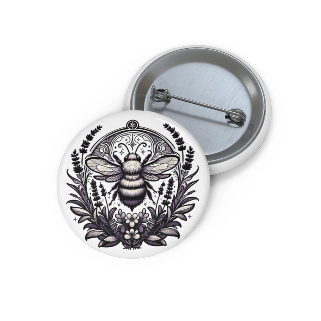 Custom Bee Pin Buttons | Floral Designs, Eco-friendly Gifts, Cute ...
