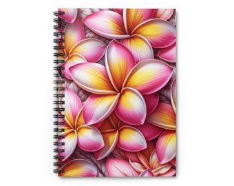 Tropical Floral Spiral Notebook - Ruled Line, Cute Stationery, Floral Journal, Gift for Teachers, Student Supplies, Summer Vibes