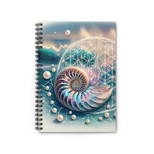 Ocean-Inspired Spiral Notebook, Nautical Journal, Gift for Writers, Dream Journal, Beach Lover&#39;s Notebook, Aesthetic Stationery