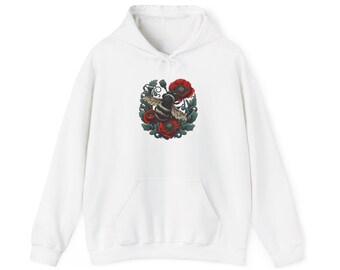 Poppy and Bee Hoodie, Cozy Unisex Sweatshirt, Gift for Nature Lovers, Casual Wear, Perfect for Every Occasion