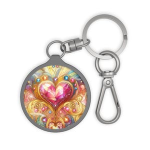 Bunter Herz-Schlüsselanhänger, Einzigartiges Geschenk zum Valentinstag, Personalisierter Schlüsselbund, Lustiges Accessoire für Liebesliebhaber, Dekoratives Gepäck