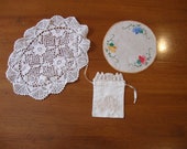 3 Vintage Runners, Bulk Lot, Cutter Fabric, Linens, Sewing Supplies, Sewing Craft, Mixed Media, Craft Supplies, Junk Journal Supplies