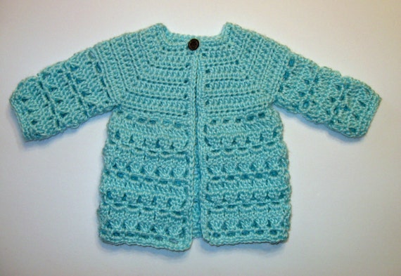 Top Down Crochet Baby Sweater Pattern Instant Download Boy - Etsy