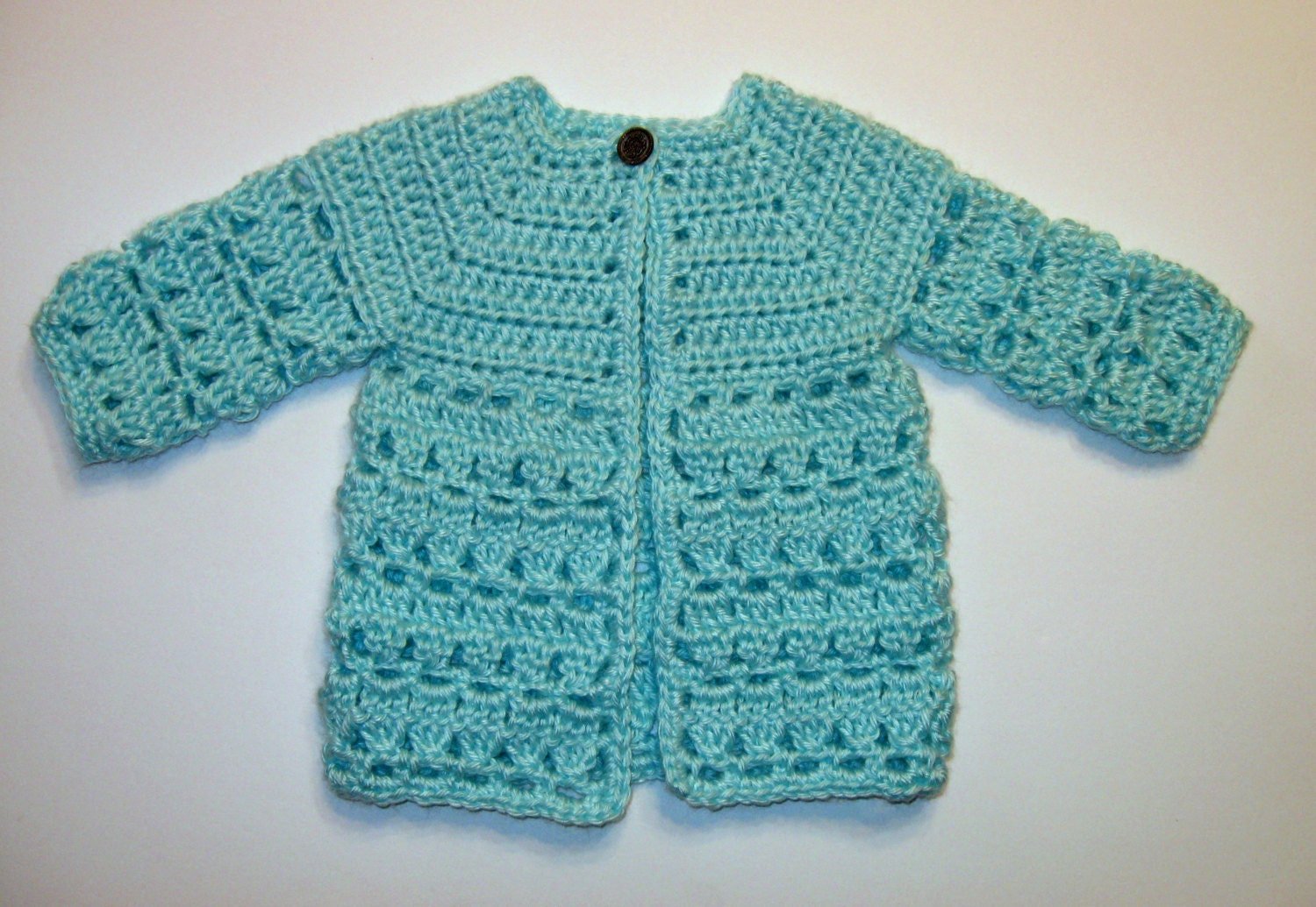 Top Down Crochet Baby Sweater Pattern Instant Download Boy Etsy