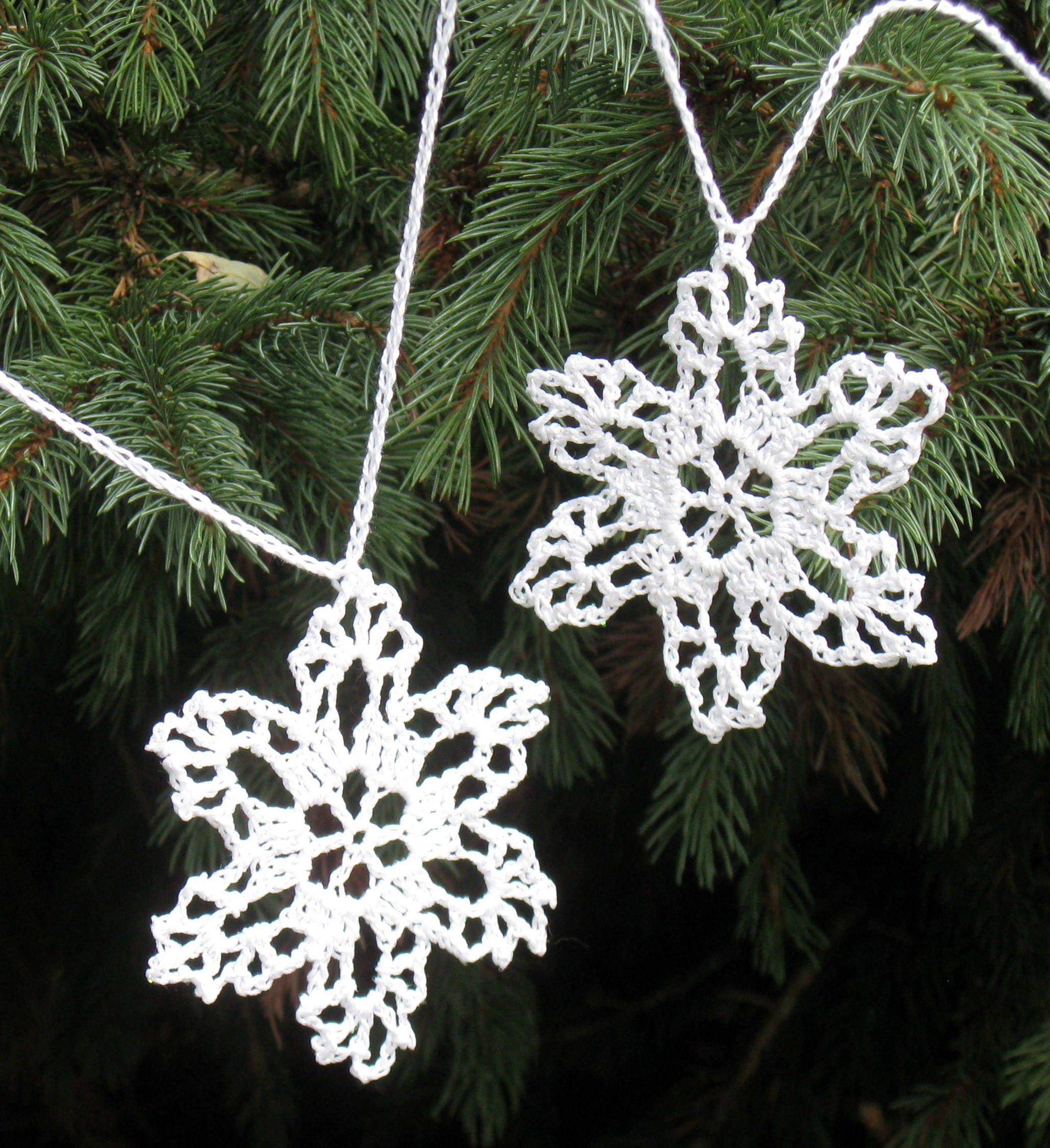 Snowflake Garland Crochet Pattern Snowflake Pattern Crochet Etsy