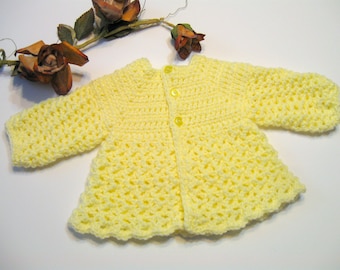 Top Down Crochet Baby Sweater Pattern Instant Download Boy | Etsy