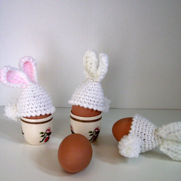 Bunny Egg Cozy,  Crochet Pattern, Instant Download,  PDF File,  My Design, by NormasTreasures on etsy