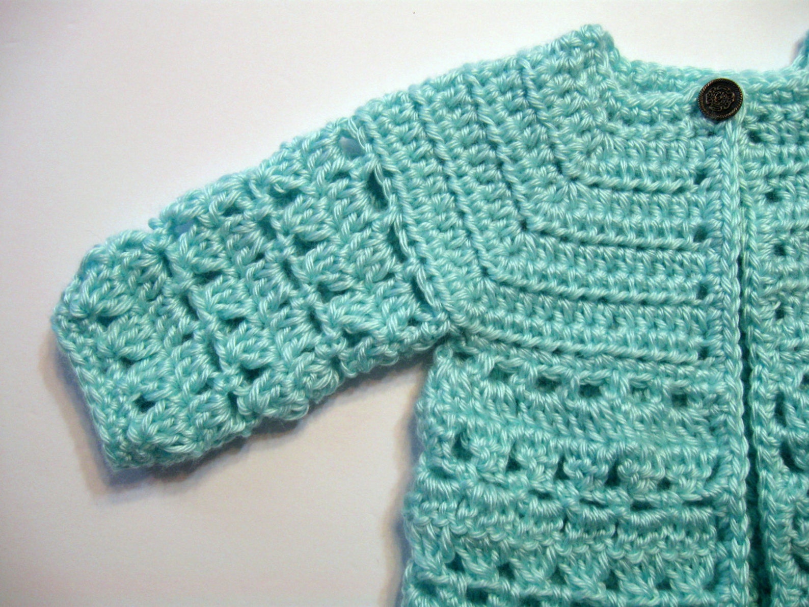 Top Down Crochet Baby Sweater Pattern Instant Download Boy Etsy