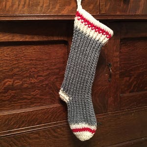 Christmas Stocking Crochet Pattern, Instant Download, Work Sock Pattern, Work Sock Christmas Stocking,  Pattern, Designed by NormasTreasures