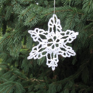 Sneeuwvlok met kralen, direct download, haakpatroon