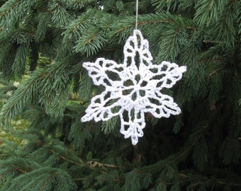 Snowflake with Beads, Instant Download, Crochet Pattern