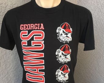 1980s Georgia Bulldogs vintage t-shirt - black size large