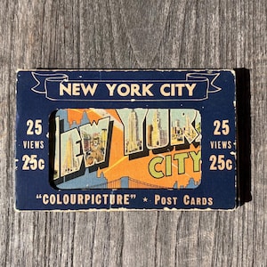 Lot de 20 cartes postales New York City des années 1930 dans leur emballage d'origine - taille 3,5 X 5,5 pouces