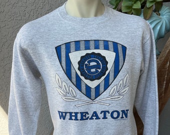 Wheaton College Illinois 1980s vintage sweatshirt - gray size medium by Jerzees