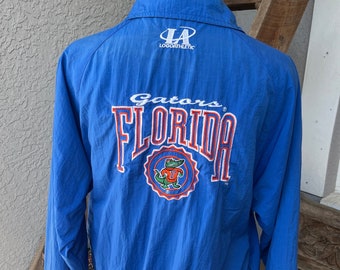 1980s University of Florida Gators vintage blue and orange Logo windbreaker jacket size large