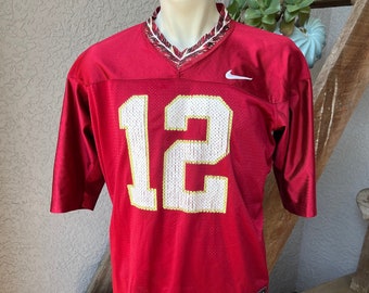 NIKE Florida State Seminoles #12 Thad Busby 1996 vintage garnet and gold jersey size medium- Made in the USA