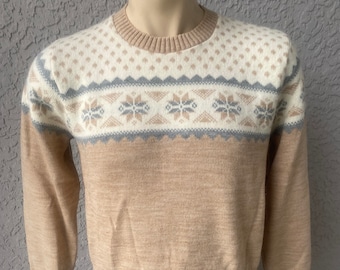 Sears snowflake 1980s vintage sweater - acrylic size small