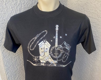 Texan Lounge New Port Richey Floride tee-shirt vintage des années 1990 - taille noire moyenne