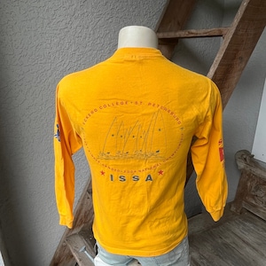 2004 Interscholastic Sailing Association National Championships St Petersburg Florida soft golden vintage longsleeve T-shirt - size medium