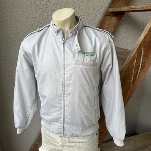 Interstate Batteries Racing 1980s vintage nylon jacket - gray size large