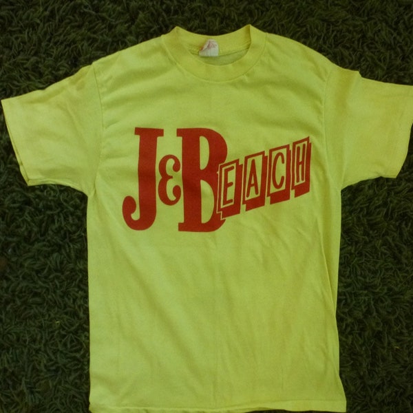J&B Beach 1980s Scotch Whisky soft vintage tee shirt - size medium