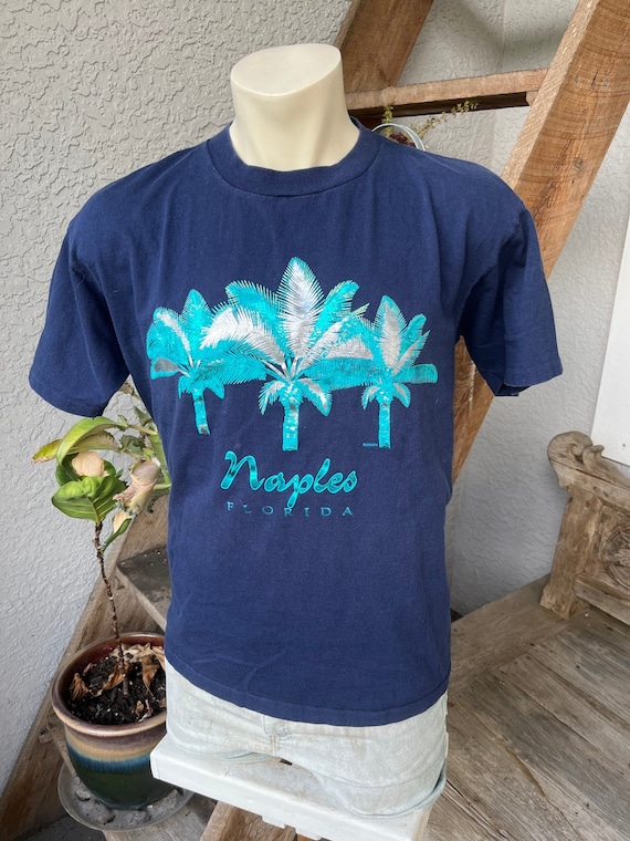 Naples Florida 1990s vintage palm tree tee shirt -