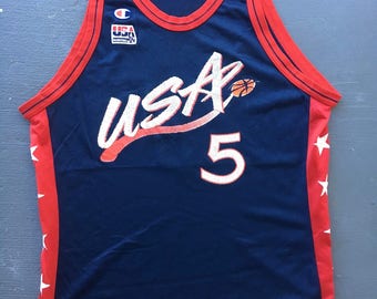 Grant Hill #5 Dream Team III 1996 Vintage Olympic Jersey - Size