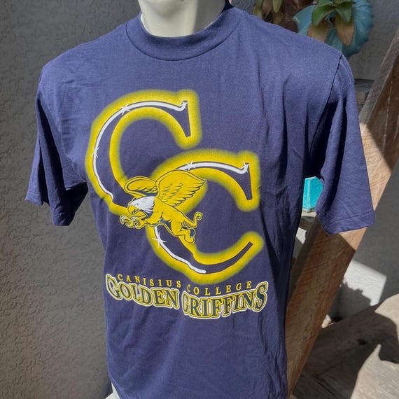 Canisius College Golden Griffins 1980s vintage navy blue t-shirt size large