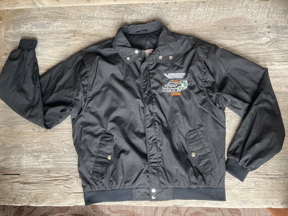 Interstate Batteries Racing 1990s Vintage Nylon Jacket - Black 