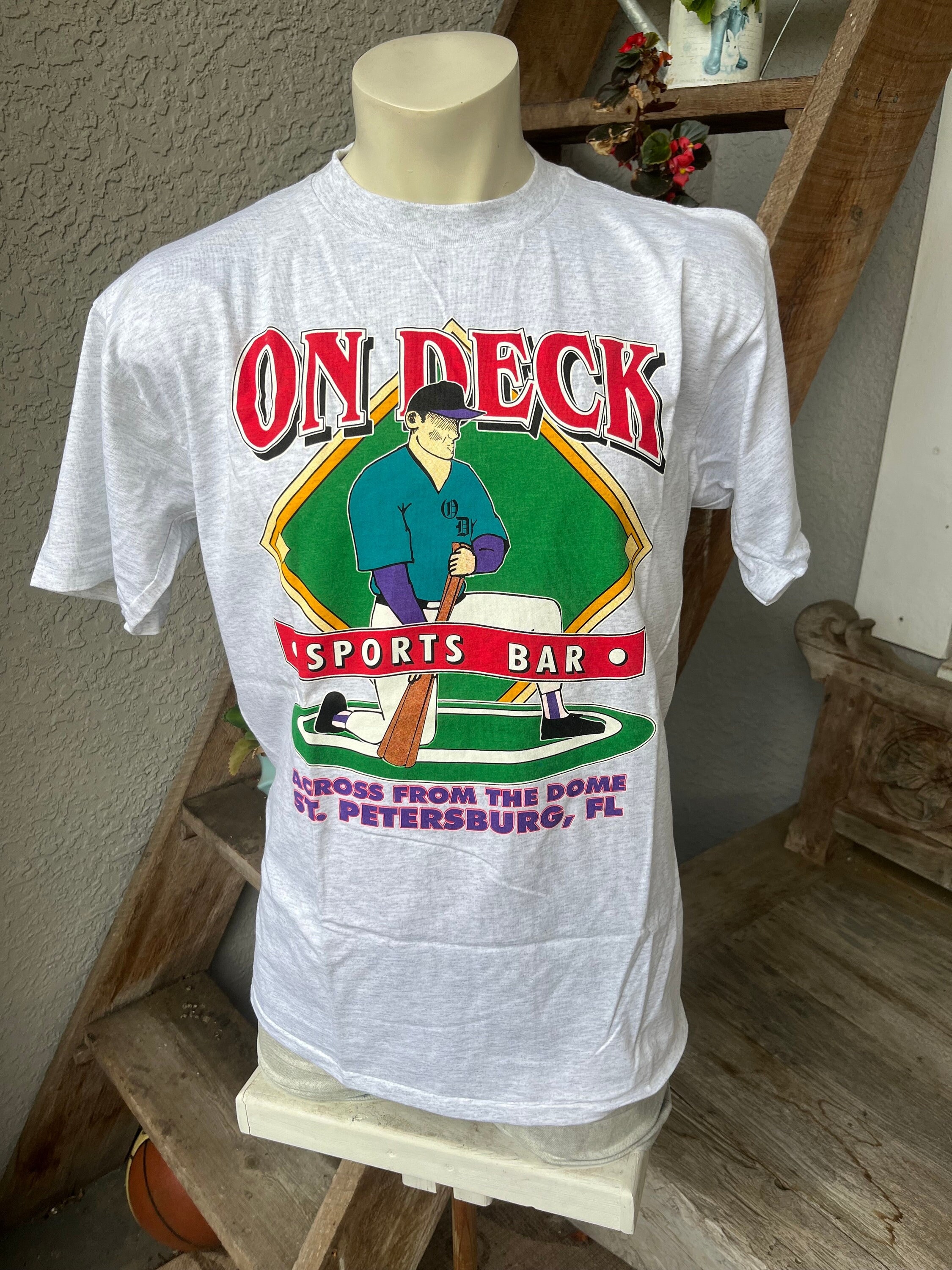 On Deck Sportsbar St Petersburg Florida 1990s Vintage Tee Shirt