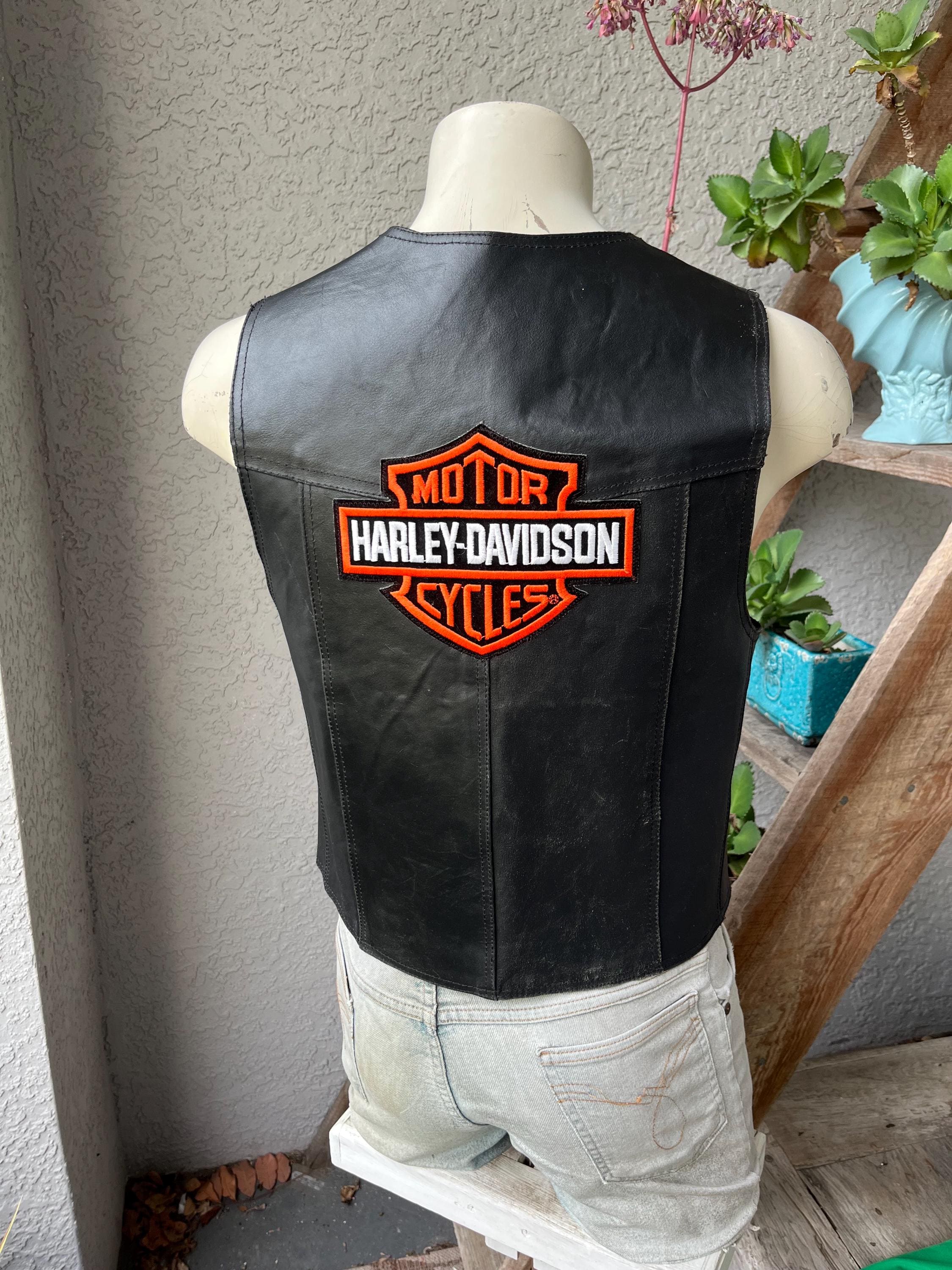 1990年代ヴィンテージ ハーレーダビッドソン レザーバイカーベスト