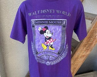 Minnie Mouse vintage 1990s soft cotton purple Disney tee shirt - size XL