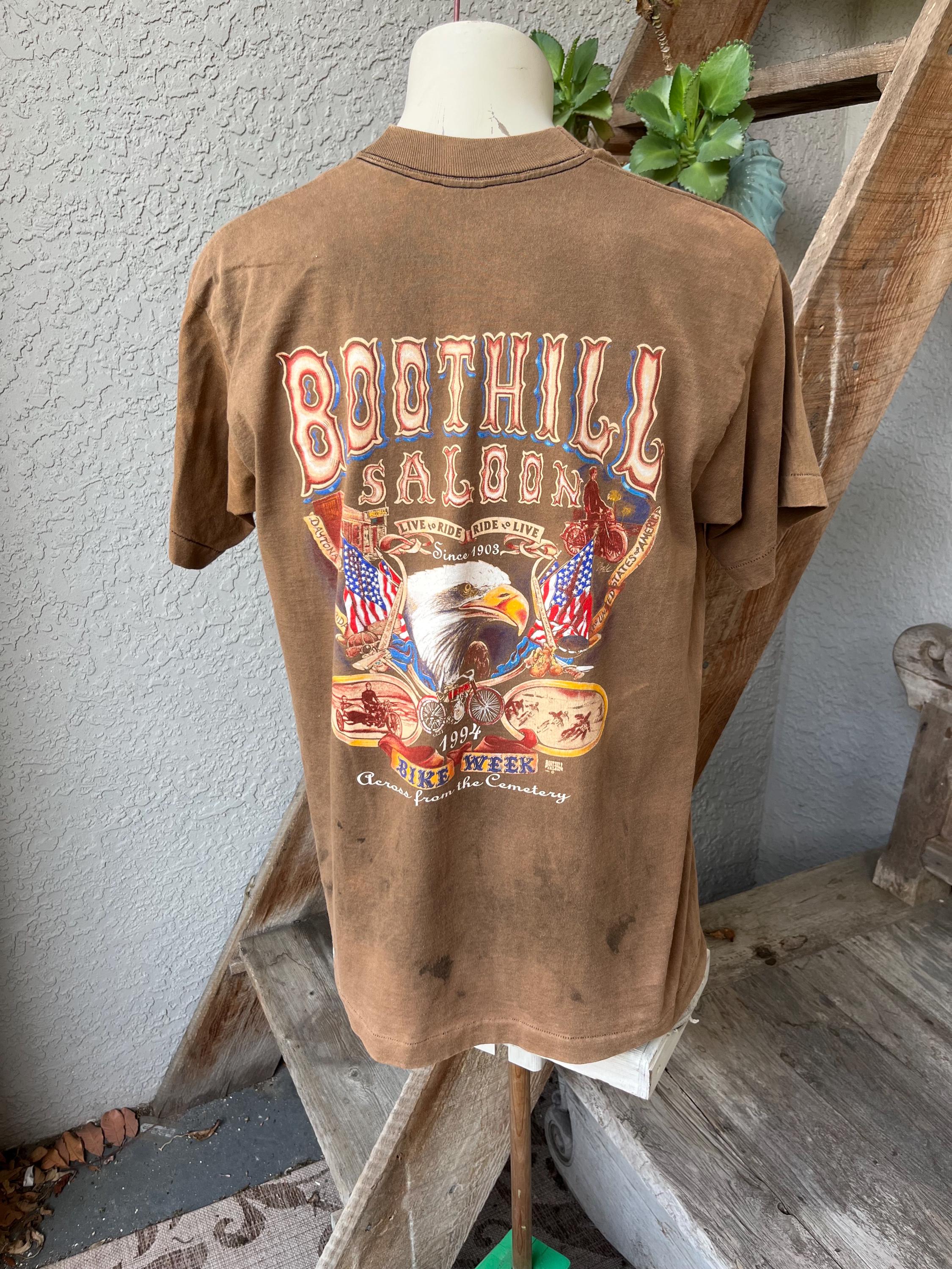 Vintage 1994 Boothill Saloon Daytona Bike Week T-shirt (size XS/S
