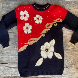 Dana Scott 1980s vintage ugly holiday sweater contest winner - size medium