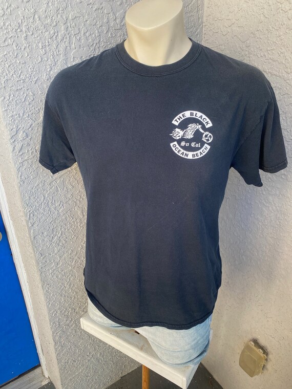 【tobeeee！】#DARK OCEAN LOGO TEE USED VINTAGE 1990s OCEAN ZONES SURF STYLE CALIF T SHIRT Mens L