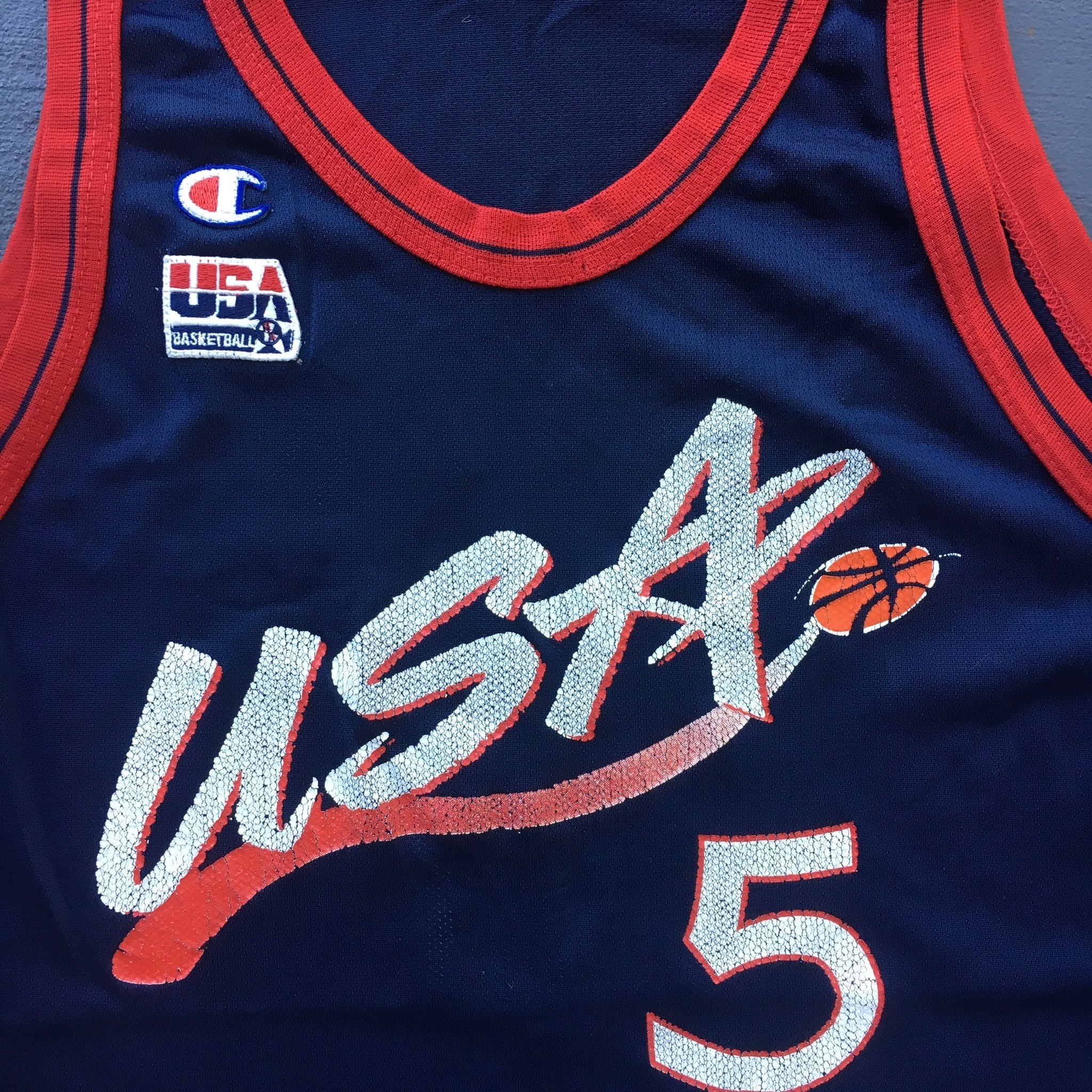 Grant Hill #5 Dream Team III 1996 Vintage Olympic Jersey - Size