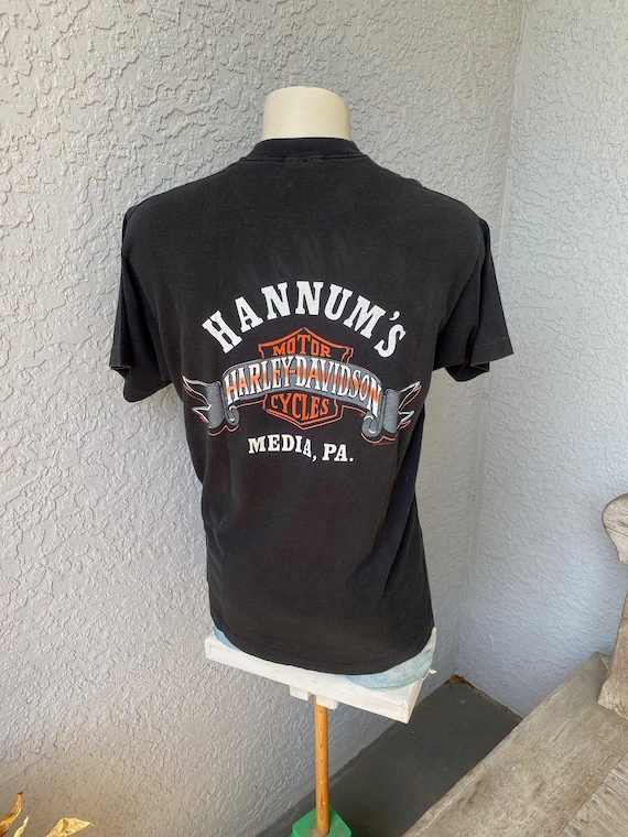 1987 Hannum's Harley Davidson Media, PA Faded Black Vintage