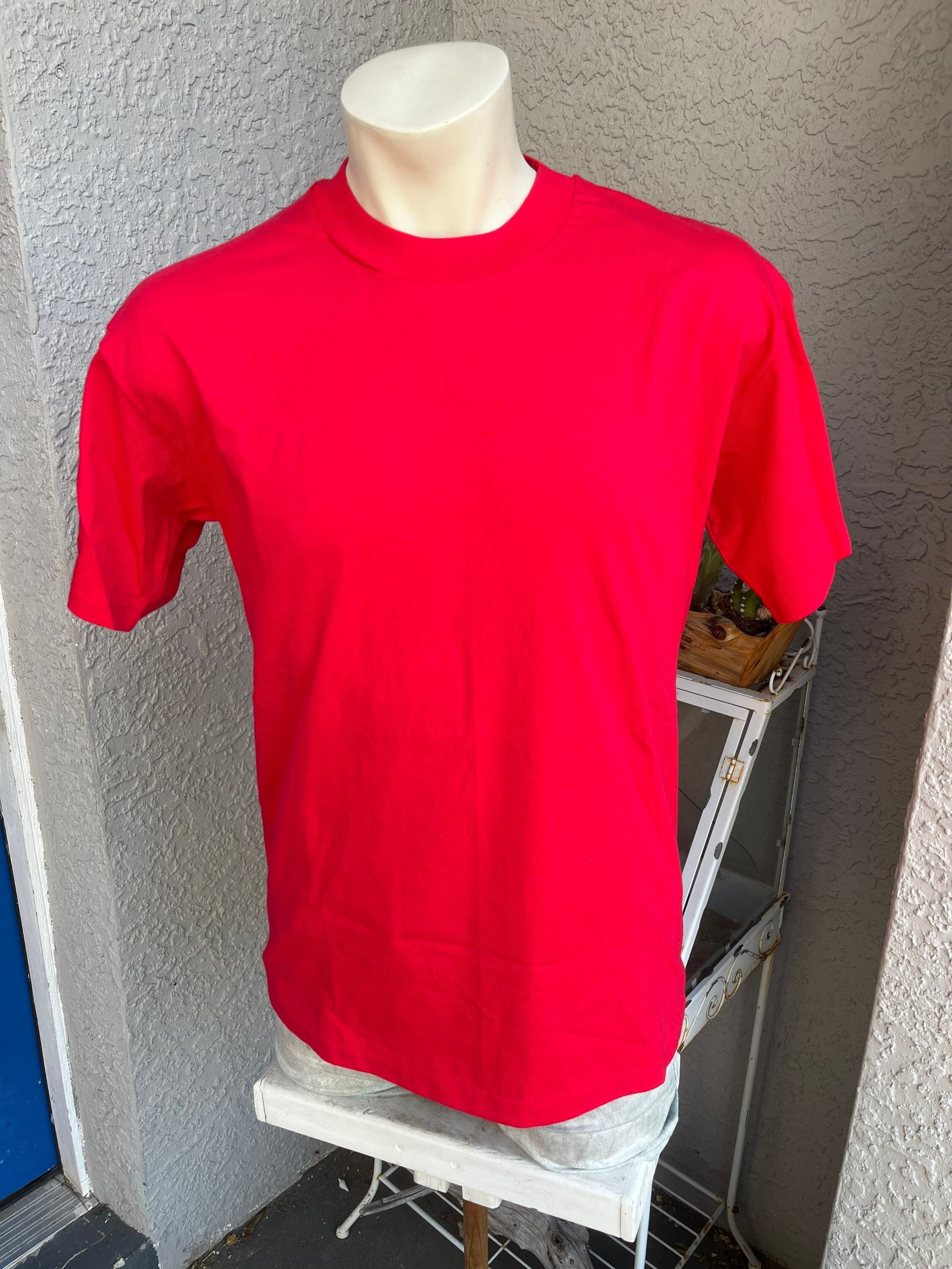 1990s Anvil Blank T-shirt Single Stitch Heavyweight Made in